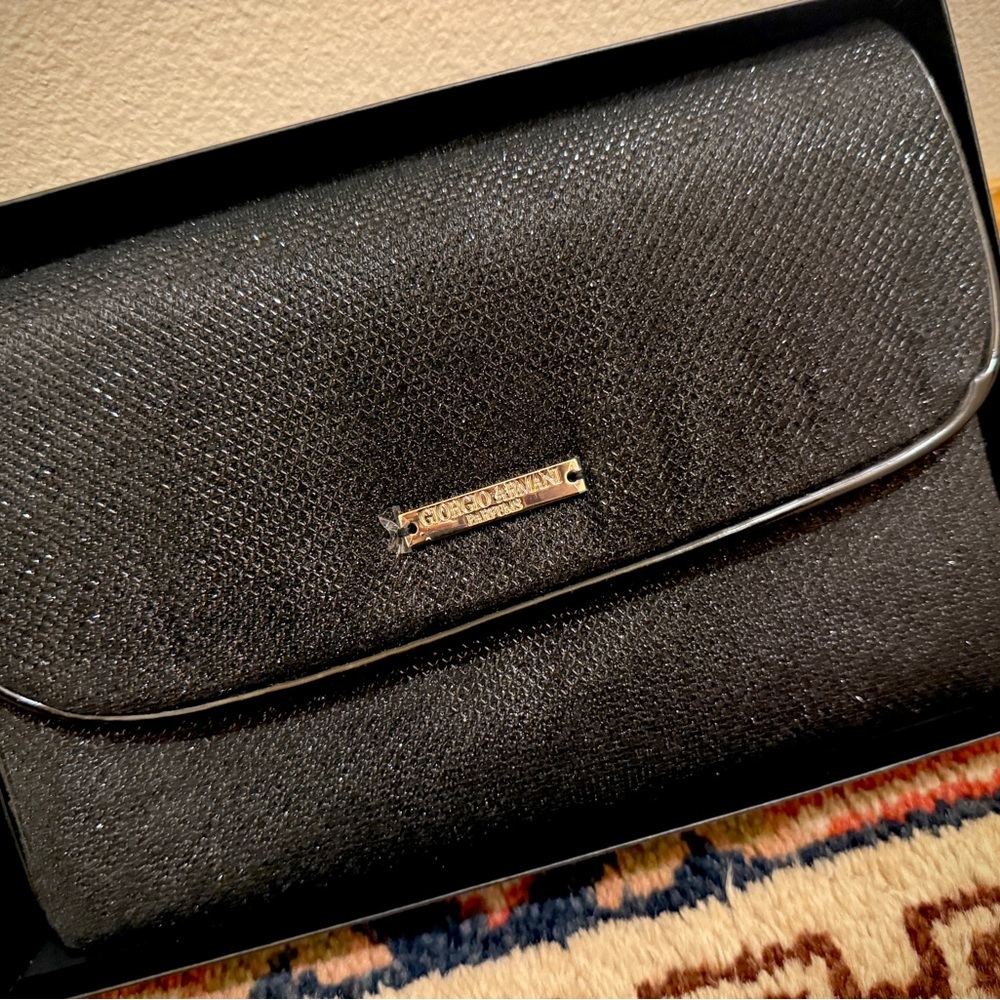 Giorgio Armani Sleek Black clutch Bag